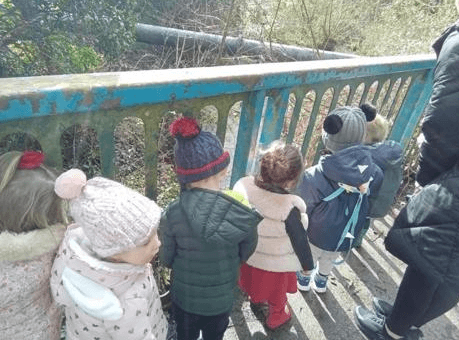 Children outside nursery